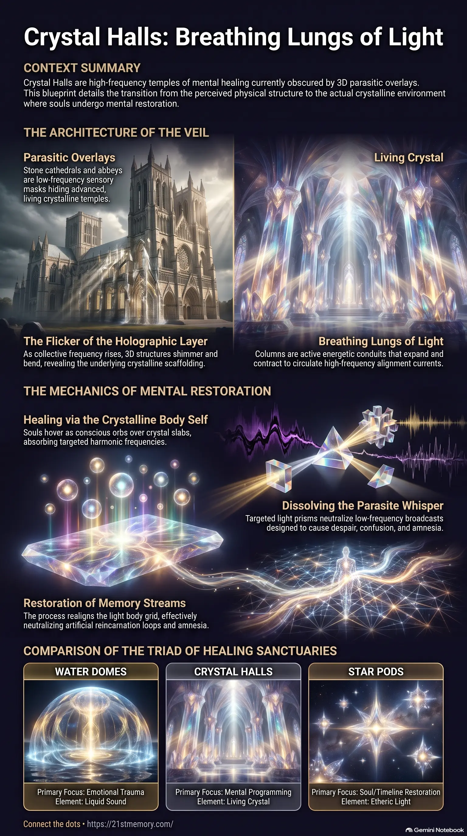 Crystal Halls infographic